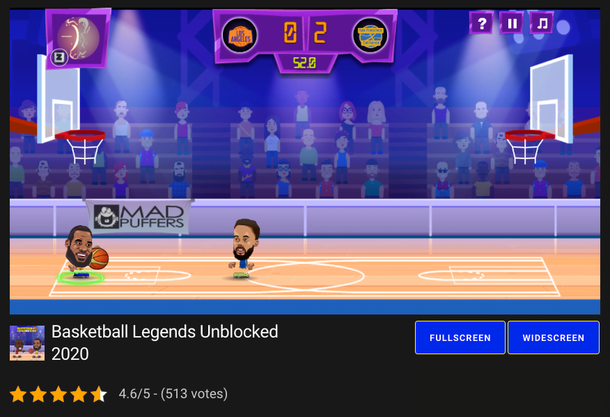 basketball legends unblocked