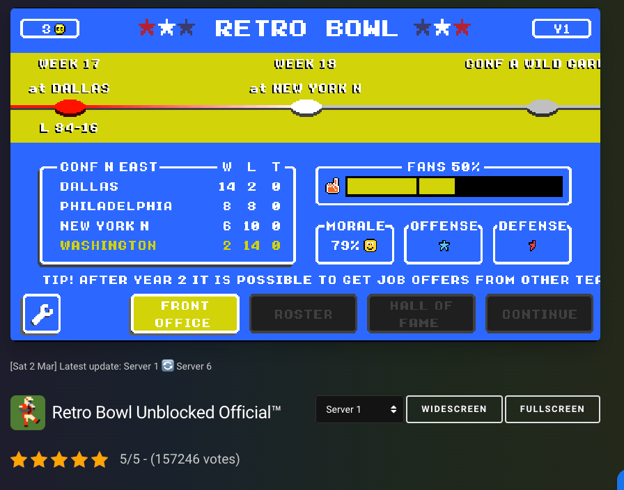 retro bowl unblocked